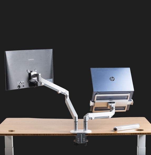 Brazo Monitor/Laptop Dual de Resorte Gas Gamer-ergo2play.myshopify.com-